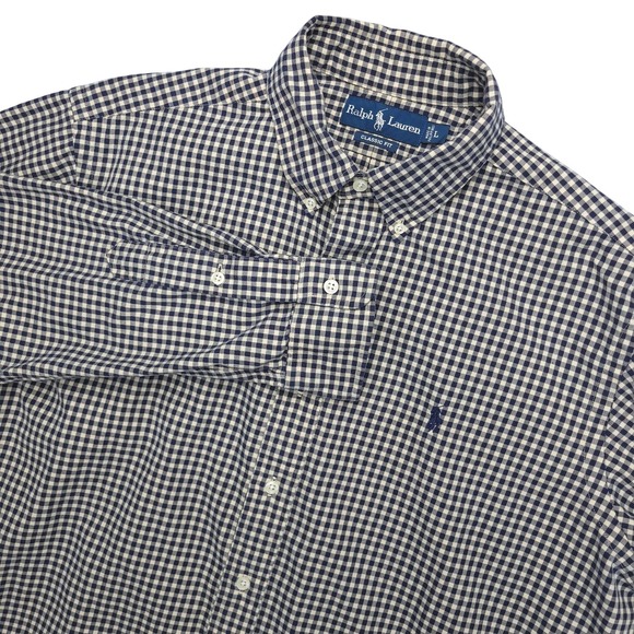 Ralph Lauren Other - Ralph Lauren Shirt Mens Large Blue Check Classic Fit Long Sleeve Button Down